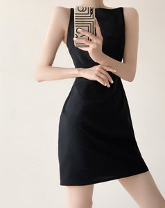 Norfie Cami Mini Dress in Black