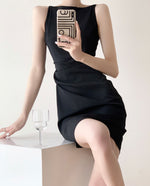 Load image into Gallery viewer, Norfie Cami Mini Dress in Black
