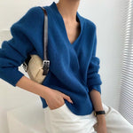 Load image into Gallery viewer, Wrap Button Wool Cardigan- Blue
