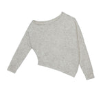 Load image into Gallery viewer, Asymmetric Off Shoulder Sweater- Grey
