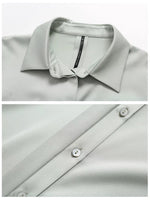 Load image into Gallery viewer, Hidden Button Short Sleeve Shirt in Green
