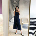 Load image into Gallery viewer, Cutout Back Maxi Jumpsuit in Navy
