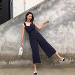 Load image into Gallery viewer, Cutout Back Maxi Jumpsuit in Navy
