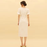 Load image into Gallery viewer, Nikita Blouson Midi Shift Dress
