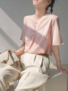 Tailored Twist Top in Pink