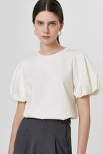Load image into Gallery viewer, [Cool Tech] Puff Sleeve Top in White
