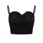 Load image into Gallery viewer, Colette Sea Shell Bustier Top- Black
