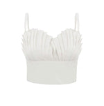 Load image into Gallery viewer, Colette Sea Shell Bustier Top- White
