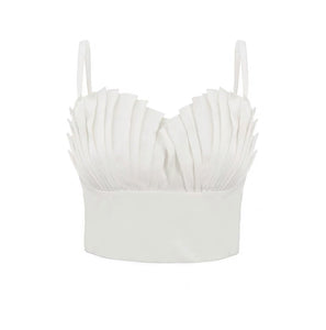 Colette Sea Shell Bustier Top- White