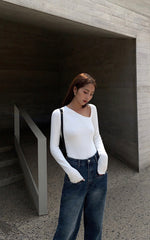 Load image into Gallery viewer, It&#39;s A Wrap Asymmetric Cut Top in White
