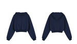 Load image into Gallery viewer, Banana Split Cropped Hoodie in Navy
