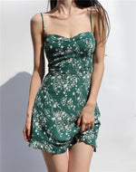 Load image into Gallery viewer, Kimmie Floral Cami Mini Dress in Green
