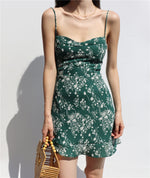 Load image into Gallery viewer, Kimmie Floral Cami Mini Dress in Green
