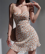 Load image into Gallery viewer, Tangerine Floral Cami Mini Dress in White
