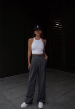 Load image into Gallery viewer, Greyfitti Tailored Wide Leg Trousers in Grey
