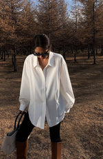 Load image into Gallery viewer, Capsule Oversized Dress Shirt in White
