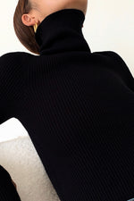 Load image into Gallery viewer, Modele Ribbed Turtleneck Top in Black
