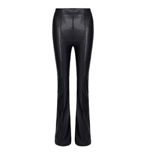 Alivia Leather Blend Flare Trousers