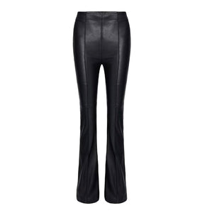 [Ready Stock] Alivia Leather Blend Flare Trousers