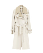 Load image into Gallery viewer, Mureau Contrast Collar Trench Coat
