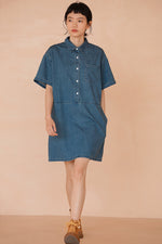 Load image into Gallery viewer, Polo Denim Dress in Blue
