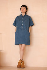 Load image into Gallery viewer, Polo Denim Dress in Blue
