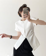 Load image into Gallery viewer, Panyer White Split Hem Top
