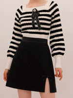 Load image into Gallery viewer, Gigi Mini Slit Skirt in Black
