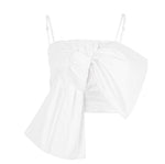 Load image into Gallery viewer, Lei Oversized Bow Cami Top in White
