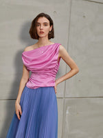 Load image into Gallery viewer, Bella Off Shoulder Gathered Top in Pink
