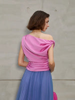 Load image into Gallery viewer, Bella Off Shoulder Gathered Top in Pink
