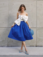 Load image into Gallery viewer, Kapua Pocket A-Line Skirt in Blue
