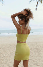 Load image into Gallery viewer, Xtra-Soft Built In Bra Cami Top in Lime
