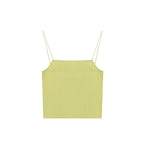 Load image into Gallery viewer, Fine Knit Cropped Camisole Top in Lime
