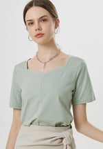 Load image into Gallery viewer, [Cool Tech] Sweetheart Neckline Tee in Mint
