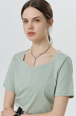 Load image into Gallery viewer, [Cool Tech] Sweetheart Neckline Tee in Mint
