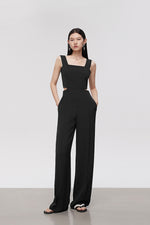 Load image into Gallery viewer, Side Cutout Maxi Jumpsuit in Black
