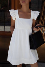 Load image into Gallery viewer, [Ready Stock] Sky High Flutter Sleeve Pocket Dress in White
