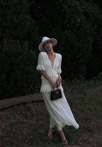 [Ready Stock] That's Exquisite Layered Maxi Dress in White