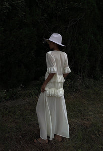 [Ready Stock] That's Exquisite Layered Maxi Dress in White