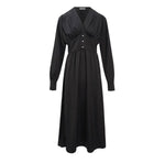 Load image into Gallery viewer, Jana Tailored Button Midi Dress - Black
