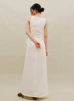 Load image into Gallery viewer, Alannah High Slit Maxi Dress- Snow

