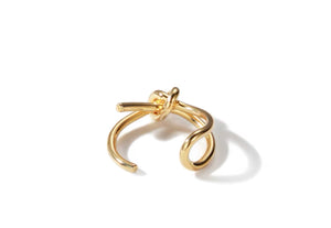Gold Plated Knotted Open Ring