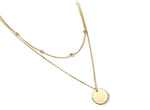Load image into Gallery viewer, Gold Plated Bead + Pendant Duo Necklace
