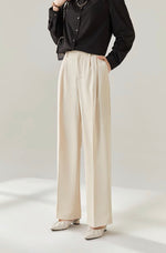 Load image into Gallery viewer, High Waist Wide Tailored Trousers in Cream
