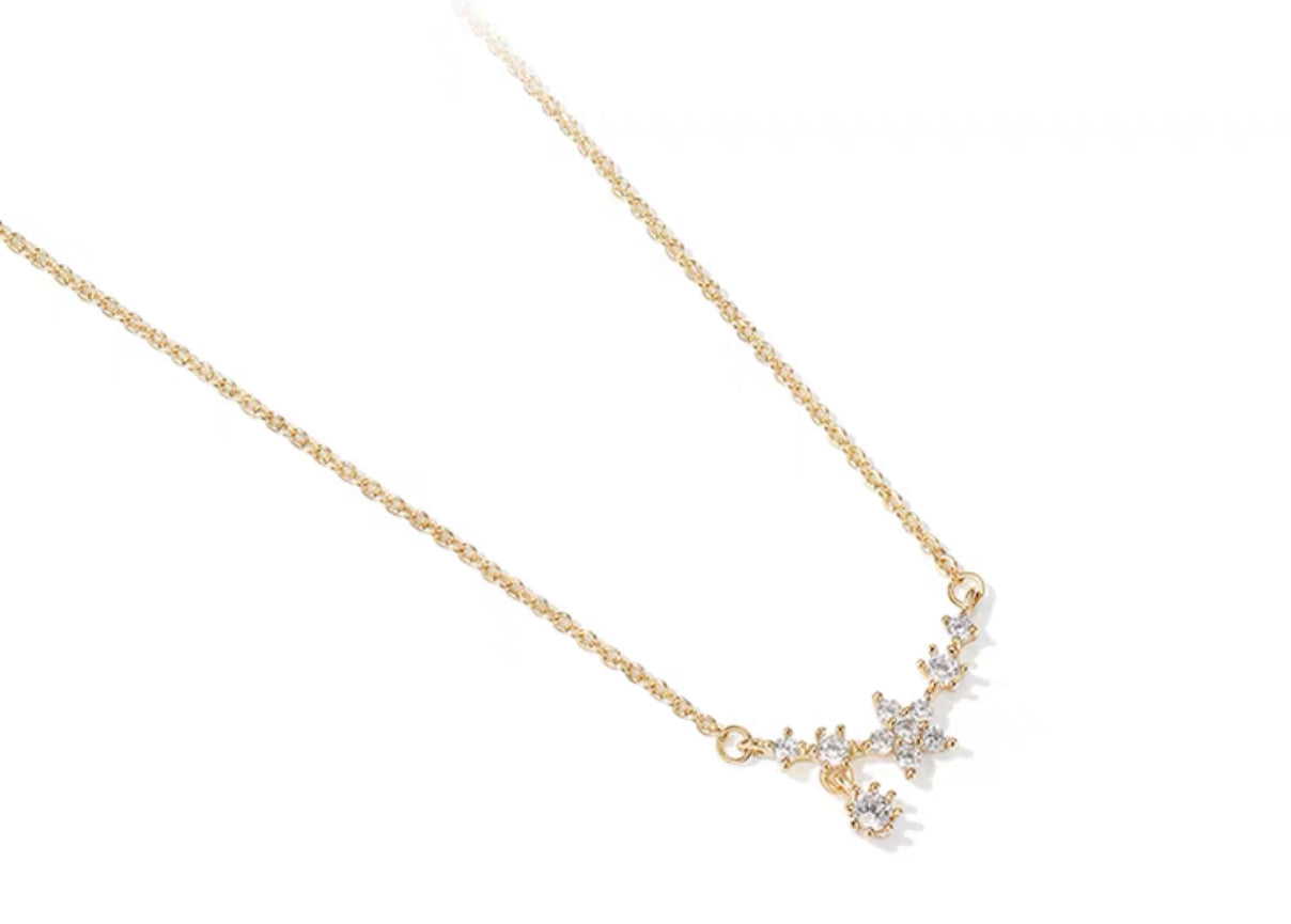 Gold Plated Star Cluster Necklace