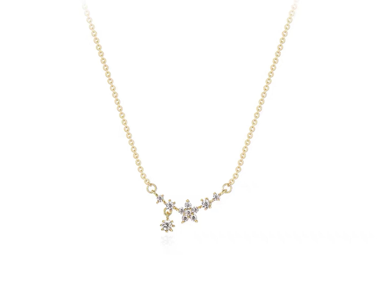Gold Plated Star Cluster Necklace