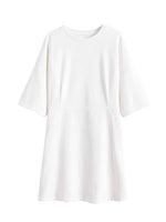 Load image into Gallery viewer, Mid Sleeve Shift Dress in White
