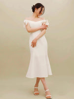 Load image into Gallery viewer, [Ready Stock] Blaire Off Shoulder Bow Dress - Snow
