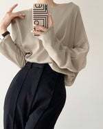 Load image into Gallery viewer, Averie Off Shoulder Long Sleeve Top in Khaki
